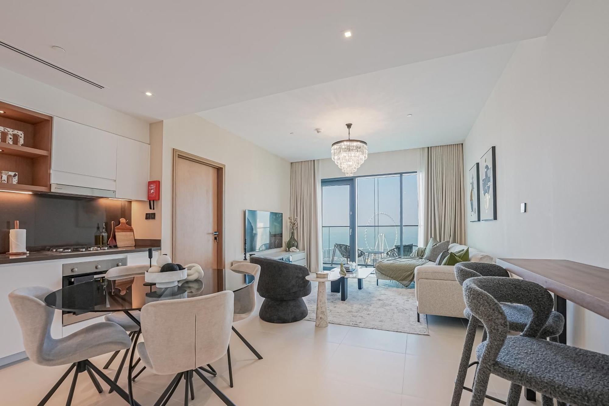 Modern 2Br High Floor Haven In Vida Dubai Marina Apartment Bagian luar foto