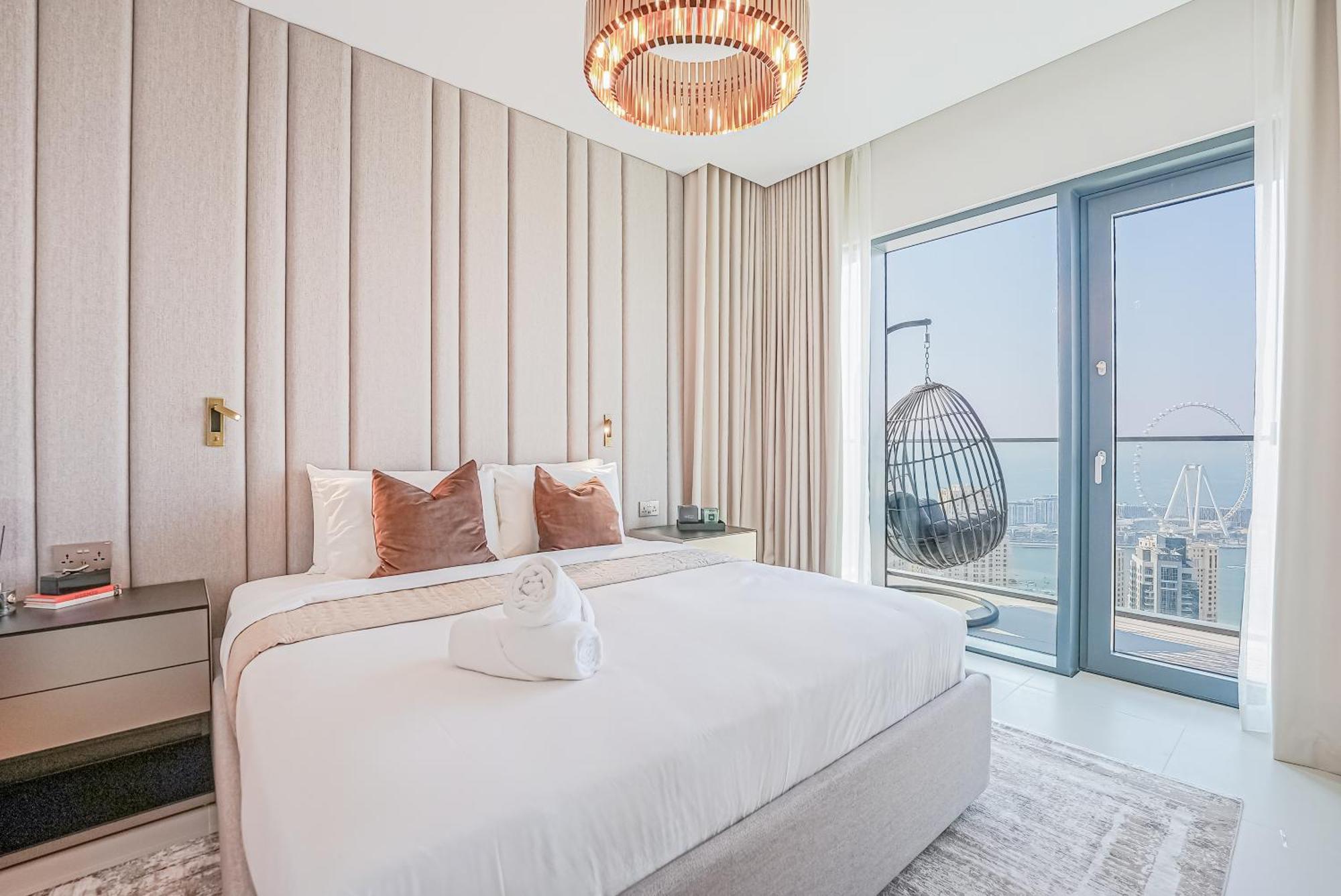 Modern 2Br High Floor Haven In Vida Dubai Marina Apartment Bagian luar foto