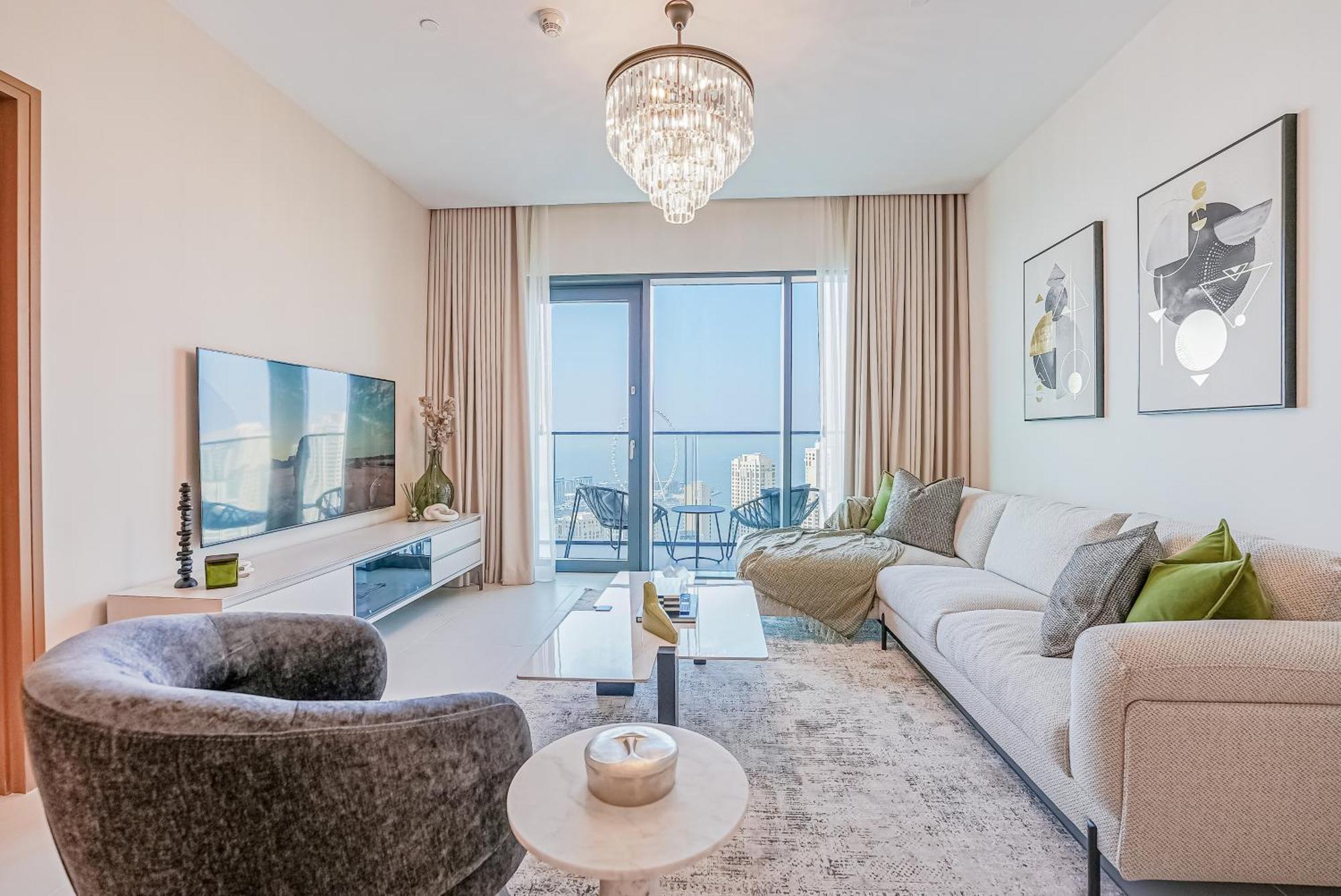 Modern 2Br High Floor Haven In Vida Dubai Marina Apartment Bagian luar foto